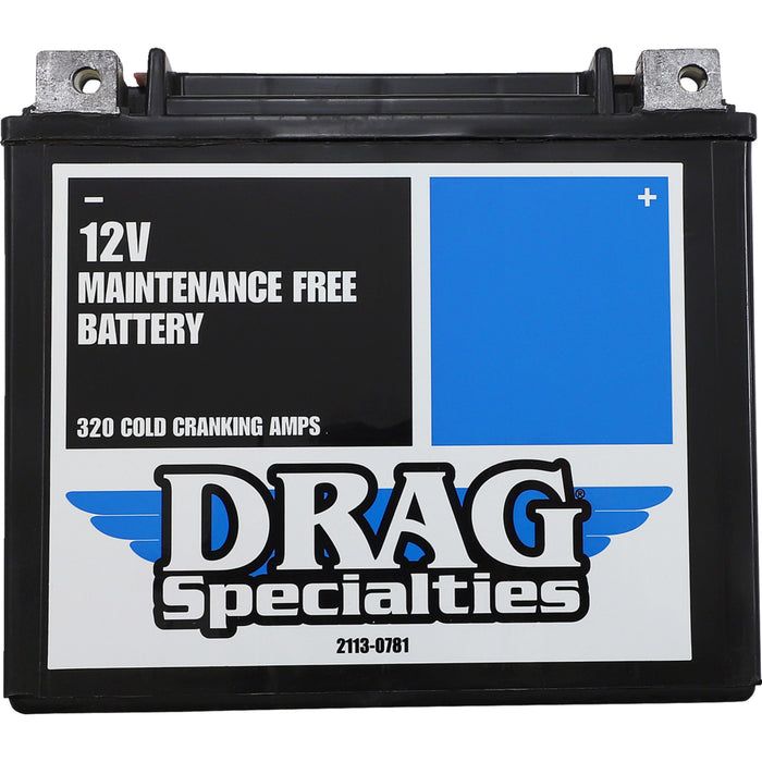 DRAG SPECIALTIES 2113-0781 AGM Maintenance-Free Battery Battery - YTX20HLBSFT
