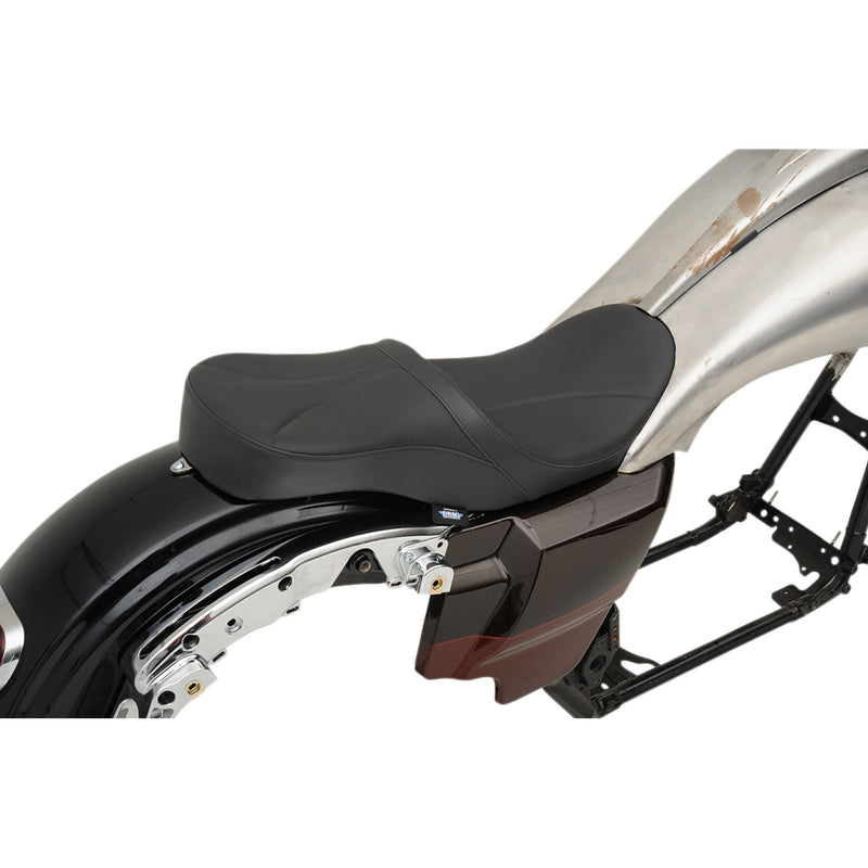 Drag Specialties Low Profile Touring Seat Low Touring Seat Mild Stitched Razorback Tanks FL - 0801-1075 For Harley Touring 2008-2023