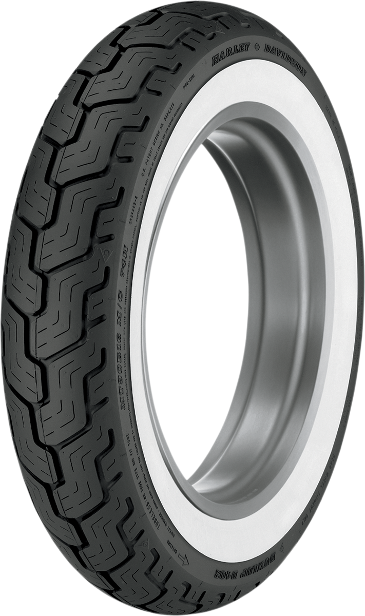 DUNLOP 3019-91 45006807 The Harley-Davidson® D402™ Rear Tire - D402 - MT90-16 - Wide Whitewall - Rear