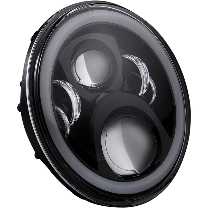 CUSTOM DYNAMICS 2001-2423 PG-7-13-B ProGLOW™ LED Headlamp with Color Changing Halo - 7" Headlamp - with Mounting Ring - Black