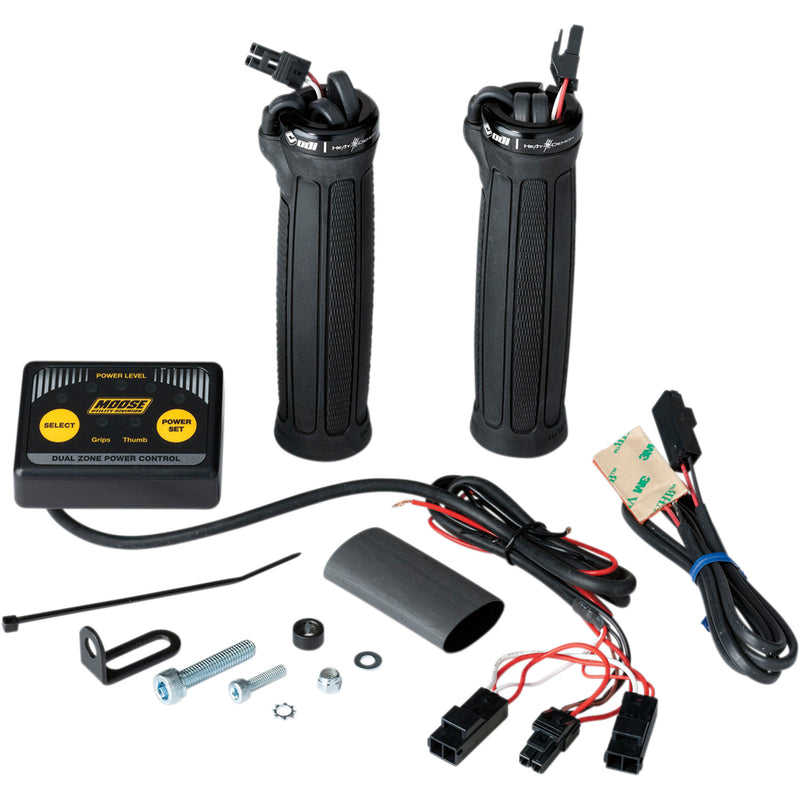 MOOSE OFFROAD 0631-0154 215071 Clamp-On Dual Zone Heated Grip Kit for ATVs Grips - Heated - Thumb Warmer