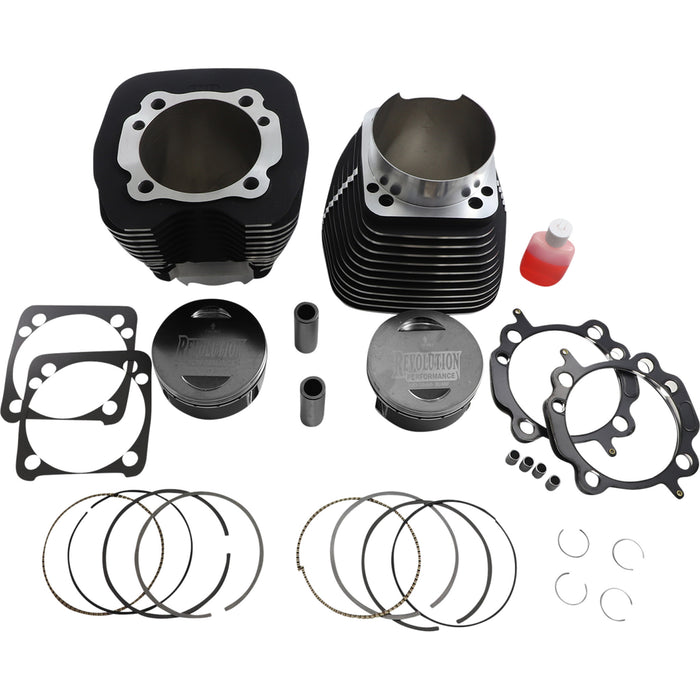 REVOLUTION PERFORMANCE, LLC 0931-1048 RP201-129W Cylinder Kit 131" - black with highlighted fins - twin cam