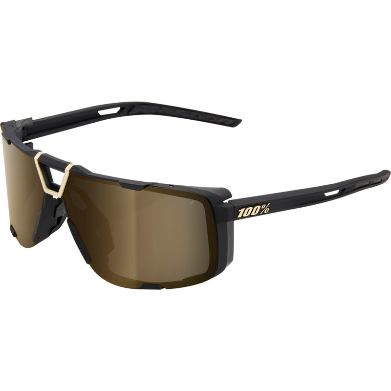 100% 2610-1421 61045-258-01 Eastcraft Sunglasses soft tact black - soft gold mirror