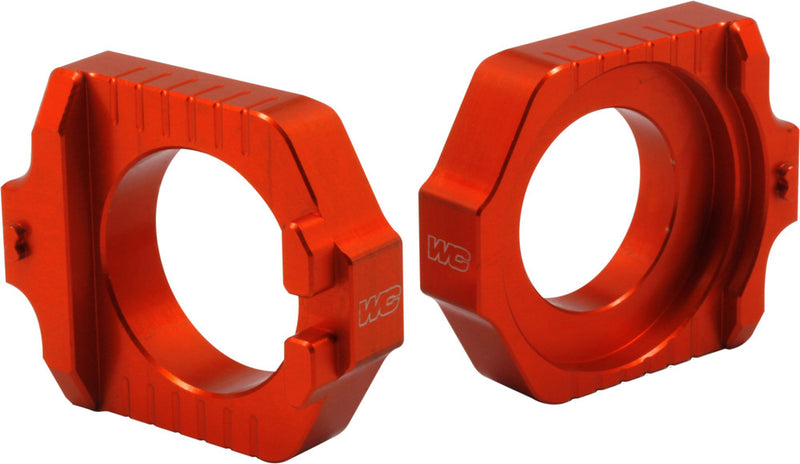 Works Axle Blocks Elite KTM HUS Orange - 17-263 KTM Dirt Bikes 2013-2022