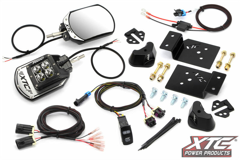 Xtc Power Products Side View Mirror Kit SIX12 LIT - SIX12-A-RIDGE Kawasaki ATV/UTV Models 2024-2025