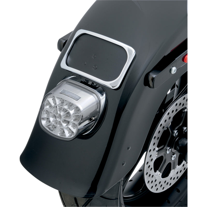 DRAG SPECIALTIES 7807-0114 Small Radius Three-Bolt Style License Plate Mount Assembly License Plate Mount - 3 Hole - Chrome