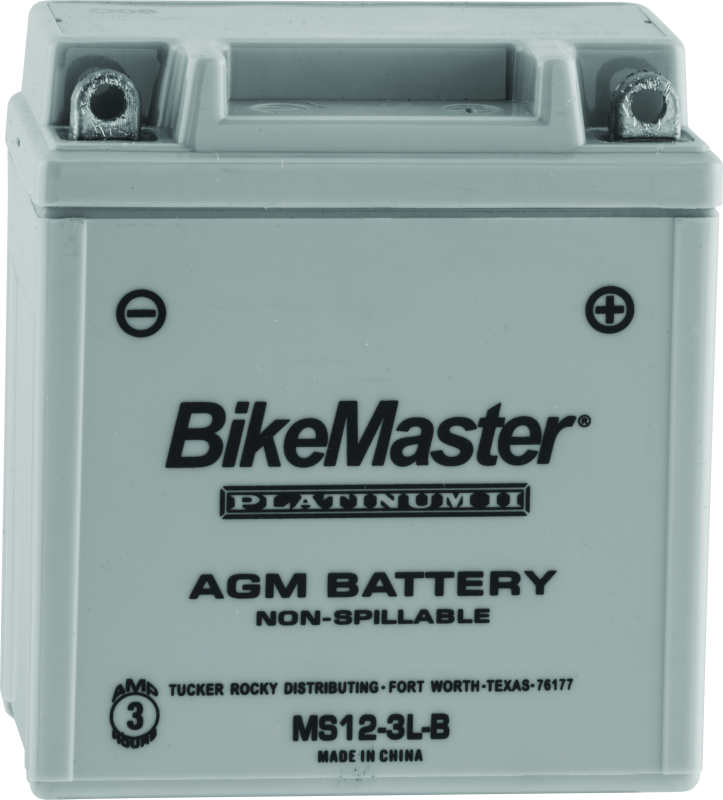 BikeMaster 780766 AGM Battery - MS12-3L-B - Photo - Primary