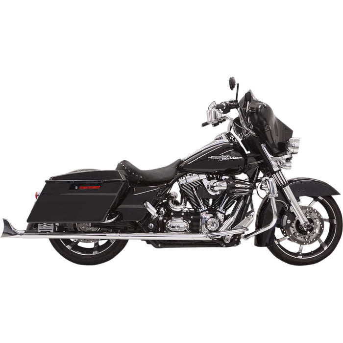 BASSANI XHAUST 1801-0794 1F27E33 Fishtail Slip-On Mufflers - Chrome - w/ Baffle - 33" - 95-'16 Touring