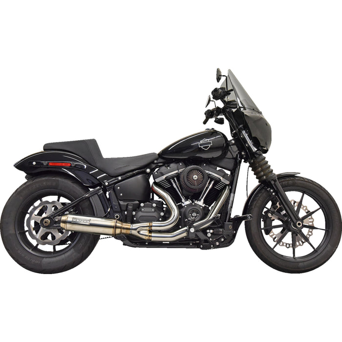 BASSANI XHAUST 1800-2656 1S77SS 2-into-1 Super Bike Exhaust System with 4" Muffler - Stainless Steel