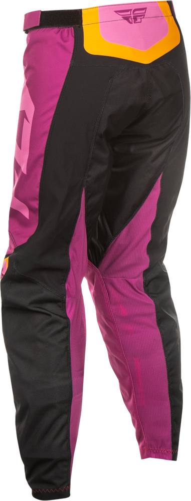 Fly Racing C378-83205 C378-83205 WOMEN'S F-16 PANTS CA/NY BLACK/MAUVE/YELLOW SZ 05/06