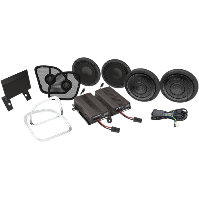 WILD BOAR AUDIO 4405-0500 WBA ULTRA KIT RG Ultra Front & Rear Speaker Kit with 600w Amp Front/Rear Speaker Kit with Amp