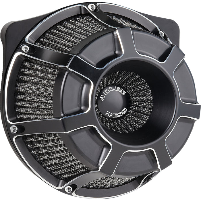 ARLEN NESS 1010-3225 600-225 Inverted Series Air Cleaner Kit - Beveled - Black