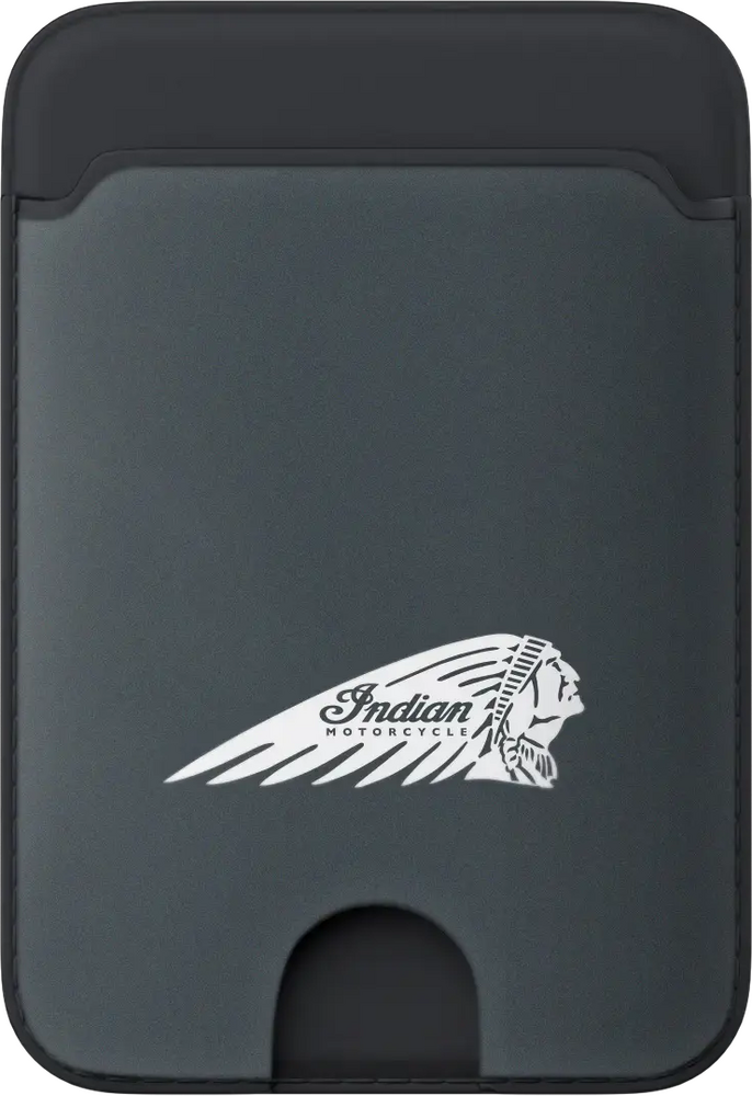 Sp Connect 194-50821 50821 INDIAN CARD WALLET W/HEADDRESS GRAY W/LOGO