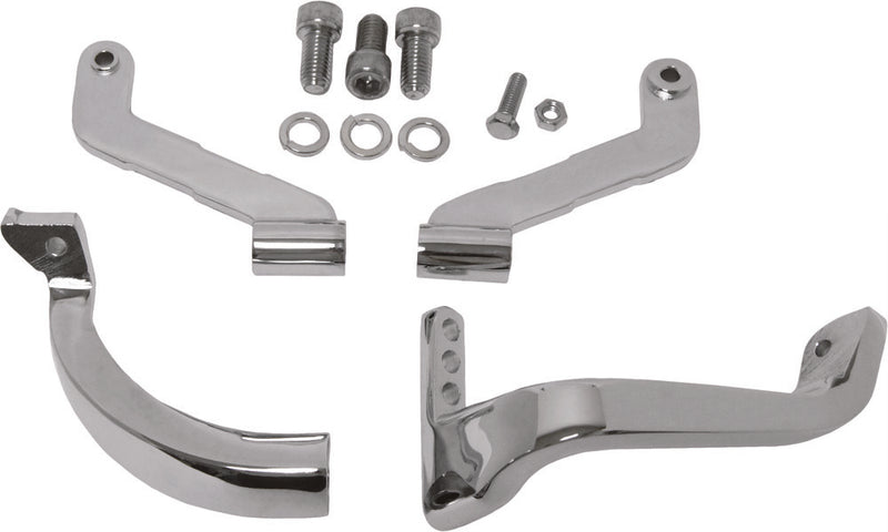 Harddrive Floorboard Mounts Chrome FRT FLH FLT Tour CVO - 16-211 For Harley Touring 1983-2008