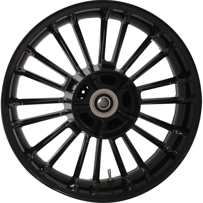 COASTAL MOTO 0202-2177 3D-ATL185SB Atlantic Precision Cast 3D Wheel - Rear - Single Disc/without ABS - Black - 18x5.5 - '09+ FL