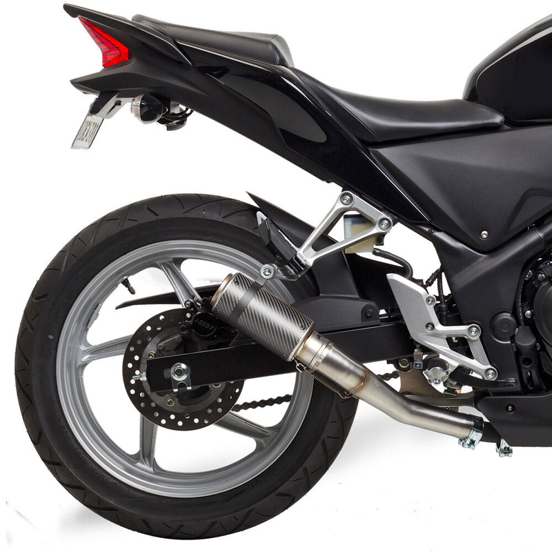 Hot Bodies MGP Stinger Slip-ON Matte Carbon - 41102-2405 Honda CBR250R 2011-2013