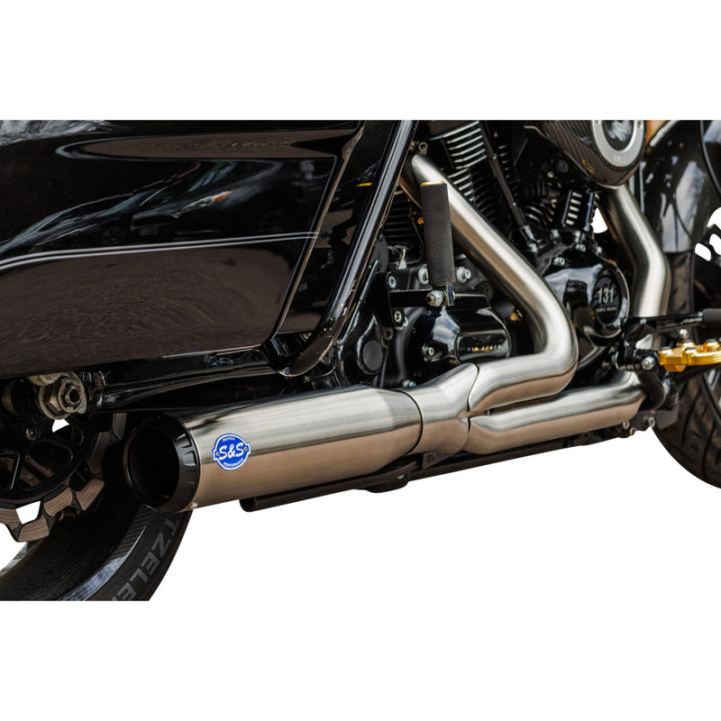 S&S Cycle Qualifier 2-Into-1 Exhaust System - 550-1108 For Harley Touring 2017-2026