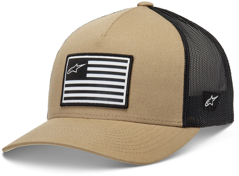 Alpinestars 482-76114 1211-81013-2310-TU FLAG SNAPBACK HAT SAND/BLACK