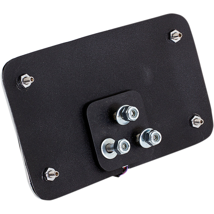 CYCLE VISIONS 2030-0941 CV-4640 Curved Slick Signals License Plate Frame with 3-Hole Backing Plate License Plate Mount - Lighted Frame