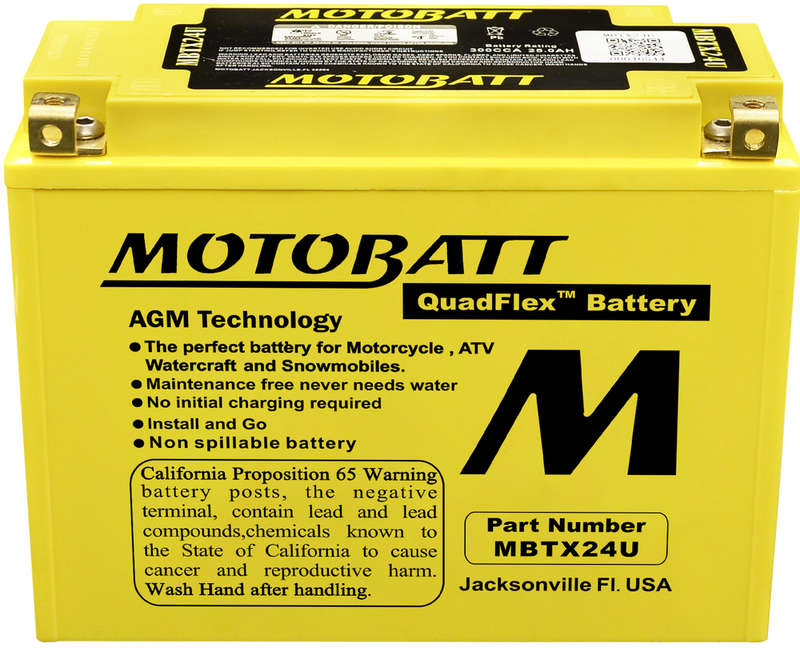 Motobatt 491-1018 MBTX24U BATTERY MBTX24U SEALED FACTORY ACTIVATED