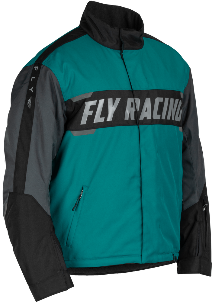 Fly Racing Outpost Jacket Black Teal Orange SM