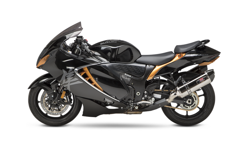 Yoshimura Exhaust Race R77 Slip-ON SS CF - 1121120520 Suzuki 1300R Hayabusa 2022-2025