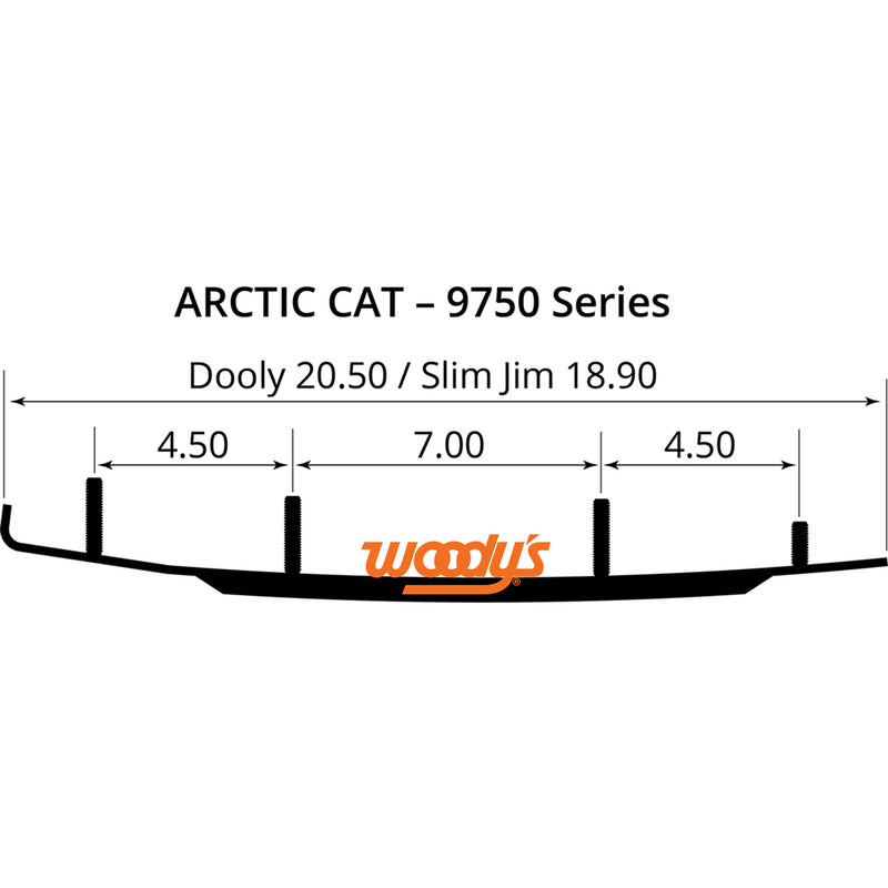 WOODY'S DA4-9750 DA4-9750 Dooly™ Runner s - 4" - 90°