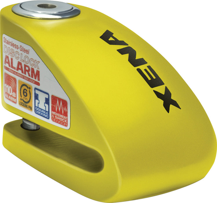 Xena 56-9661 XX6-Y XX6 ALARM DISC LOCK 3.3" X 2.3" (YELLOW)