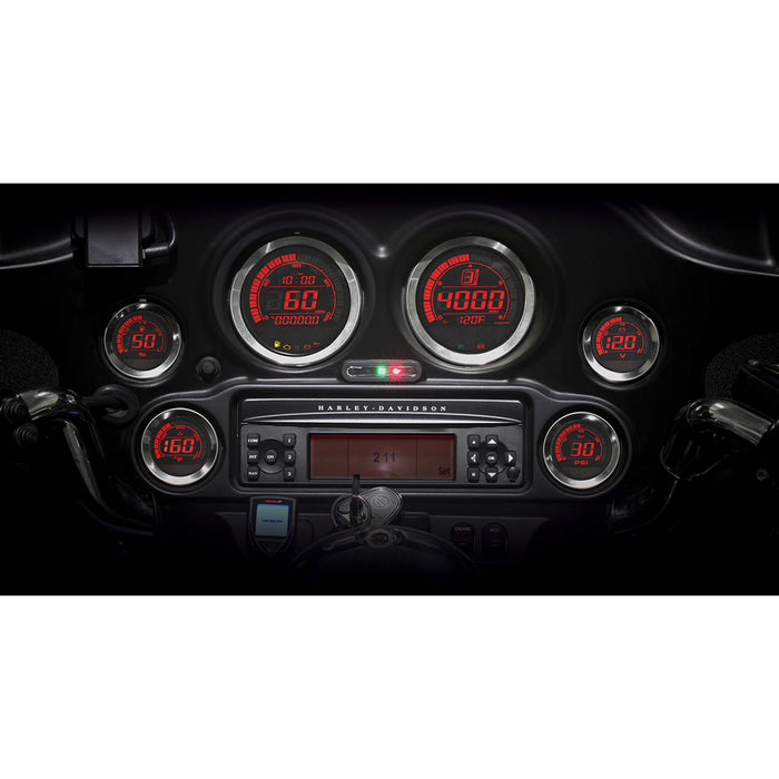 KOSO NORTH AMERICA 2210-0495 BA050905 Six-Piece Gauge Kit HD-02 6-Piece Gauge Kit - Silver