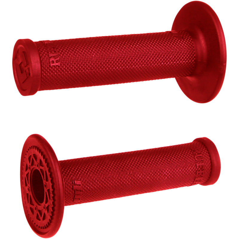 ODI 0630-2527 H00RFR Ruffian MX Single-Ply Grips Grips - No Waffle - Red