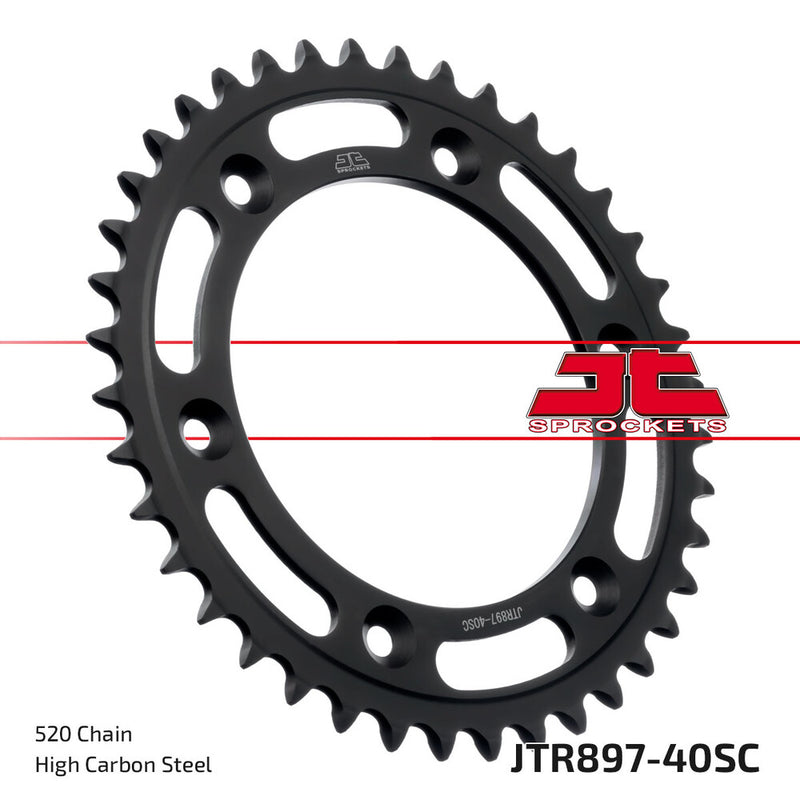 Jt Sprockets 555-89740 JTR897.40SC REAR SPROCKET STEEL 40T-520 SC HUS/HUSQ/KTM