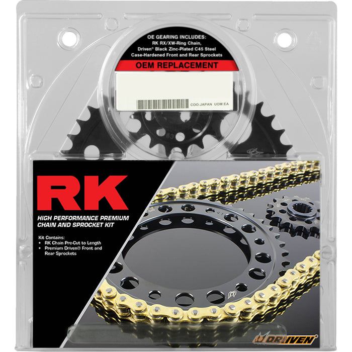 RK 1230-1588 2068-070EX OEM Replacement Chain and Sprocket Kit Chain and Sprocket Kit - OEM Replacement - Natural - Kawasaki ZX-6R '07-'18