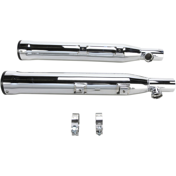 COBRA 1801-0717 6054 RPT 3" Slip-On Mufflers - 3" RPT Mufflers for '00-'06 Softail - Chrome
