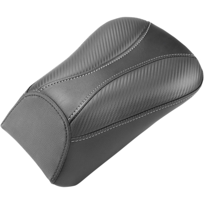 SADDLEMEN 0802-1364 800-01-0162 Dominator Pillion Pad - Standard Reach - Black w/ Gray Stitching