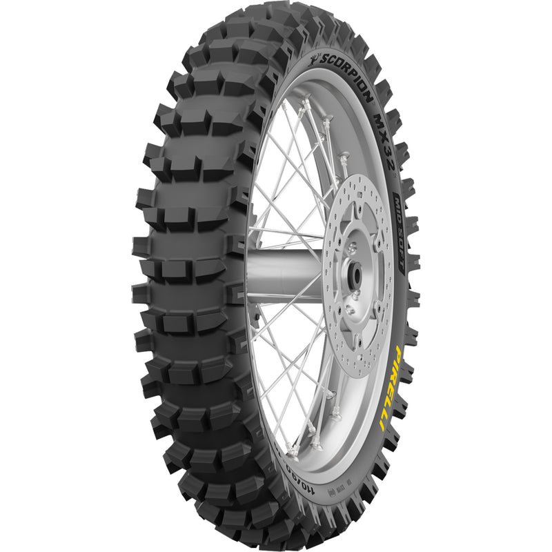 PIRELLI 0306-0968 4574900 Scorpion™ MX32 Mid Soft Tire Tire - Scorpion™ MX32 Mid Soft - Rear - 110/90-19 - 62M