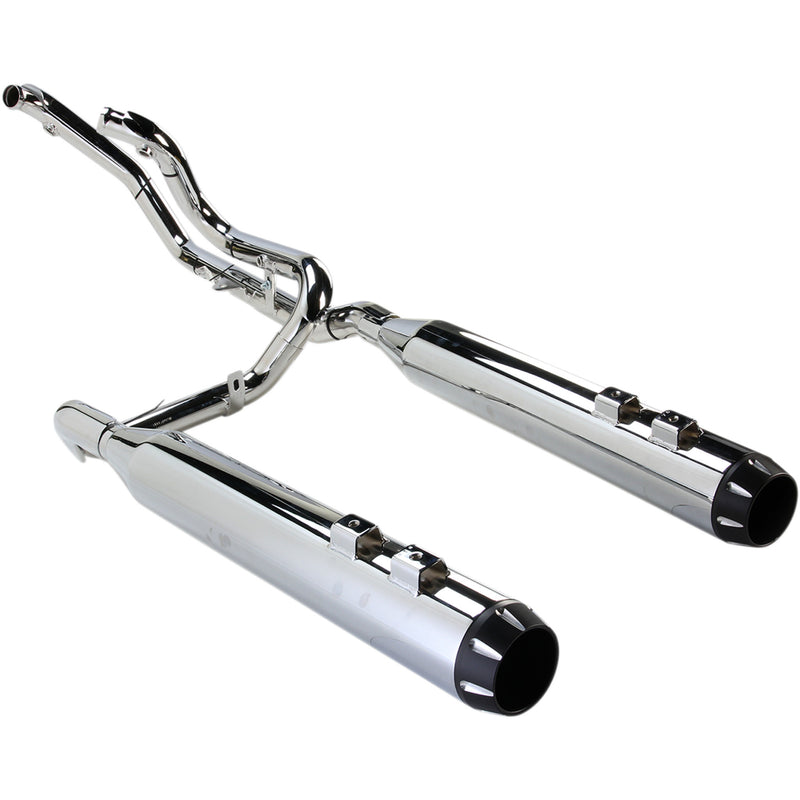 Bassani Xhaust Down Under 2-Into-2 Exhaust System - 1F76R For Harley Touring 2009-2016