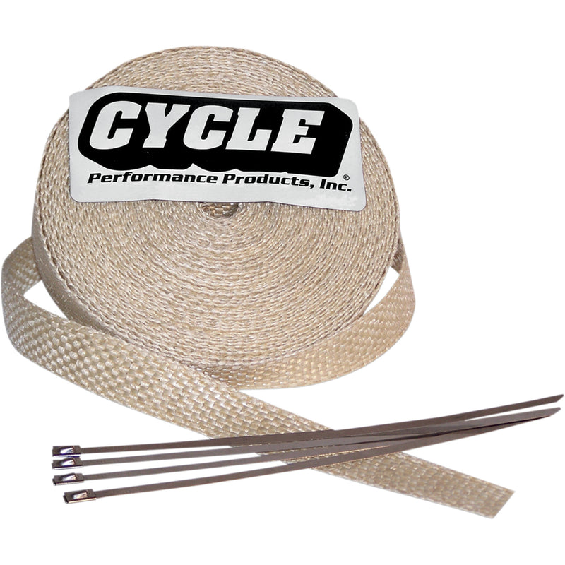 CYCLE PERFORMANCE PROD. 1861-0540 CPP/9043 Fiberglass Exhaust Wrap Kit natural - 2" x 25'