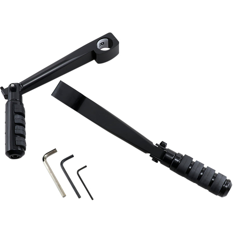 RIVCO PRODUCTS 1620-1091 HD003BK Highway Pegs with Frame Mounts Adjustable Frame Mount Peg - Black - 1.25"