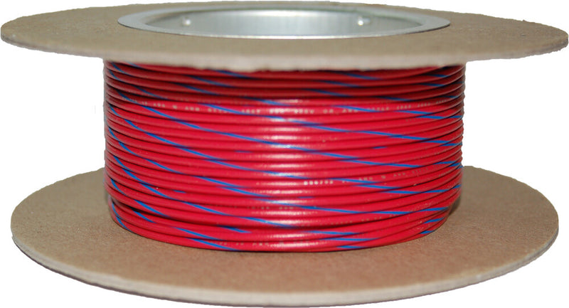 Namz Custom Cycle 850-08942 NWR-26-100 #18-GAUGE RED/BLUE STRIPE 100' SPOOL OF PRIMARY WIRE