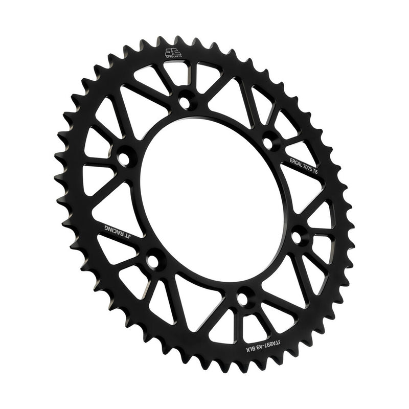 JT Sprockets Rear Racelite Sprocket Alum 49T-520 Black HUS - JTA897.49BLK KTM Dirt Bikes 1991-2017