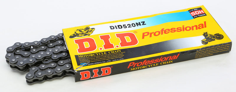 D.I.D Super 520NZ-120 NON O-Ring Chain - 520NZX120FB For Husaberg Dirt Bikes 1992-2014 | Beta Dirt Bikes 2008-2017 | Ducati Motorcycles 1990-2006