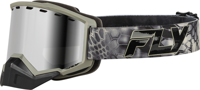 Fly Racing 37-50172 FLB-24F1 FOCUS SNOW GOGGLE SE KRYPTEK W/ SILVER MIRROR/SMOKE LENS