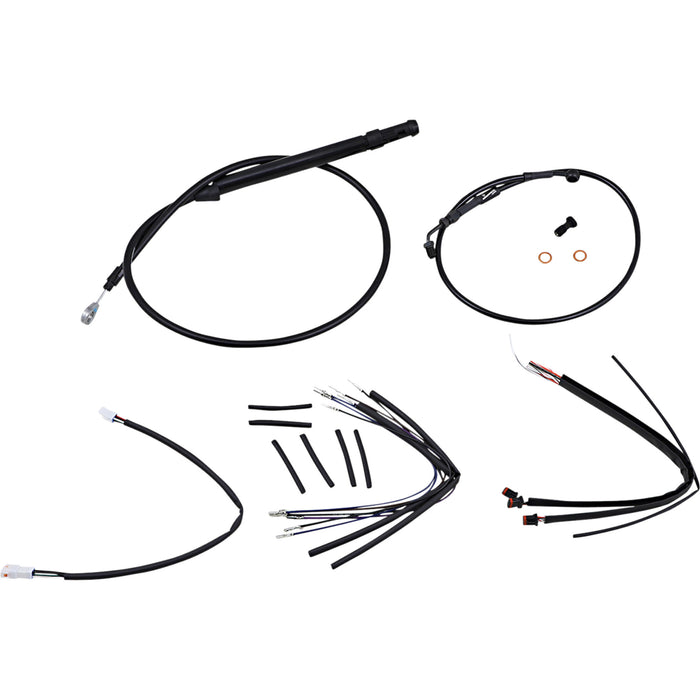 BURLY BRAND 0662-0710 B30-1240 Handlebar Cable and Brake Line Kit for Burly Ape Handlebars - 14" Gorilla Handlebars - Black