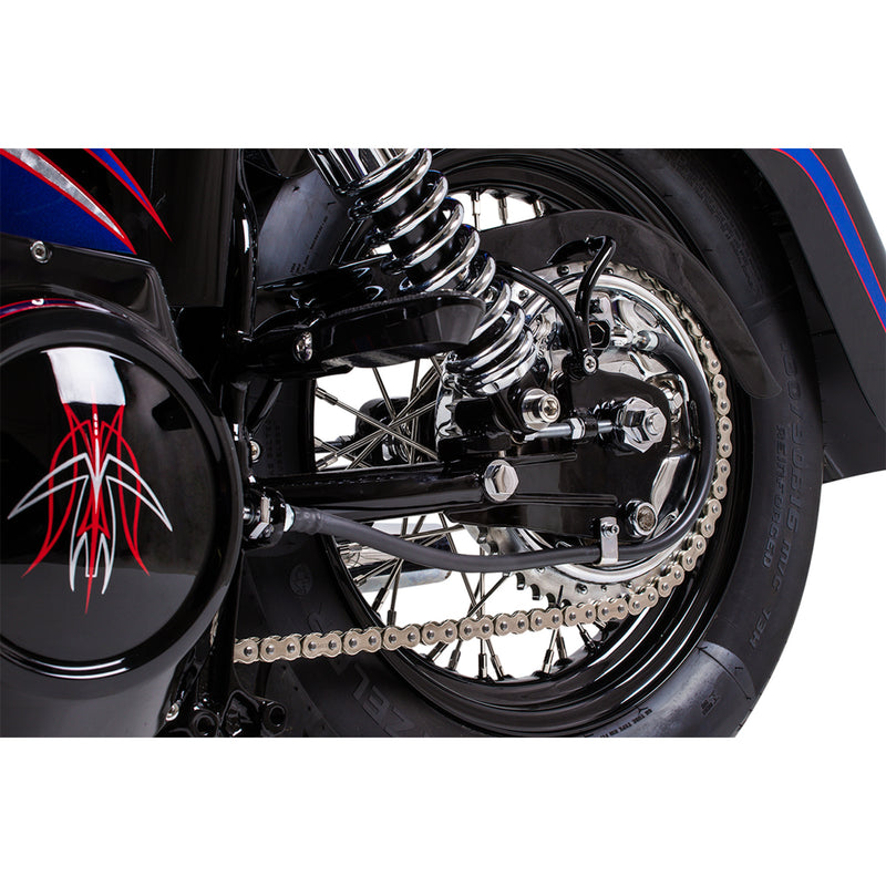 DRAG SPECIALTIES 0210-0323 16" Chrome Steel Rim Rim - 40 Hole - Chrome - 16x3 - Side Rubber Valve