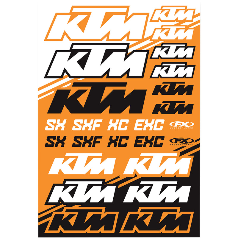 FACTORY EFFEX 4320-2143 22-68530 Sticker Sheet Decal Kit - KTM SX