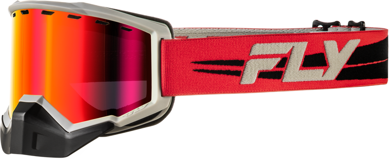 Fly Racing 37-50086 37-50086 FOCUS SNOW GOGGLE RED/BLK W/RED MIRROR/ROSE LENS