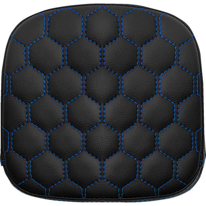 SADDLEMEN 0822-0574 040749BLU Honeycomb Sissy Bar Pad Sissy Bar Pad - Honeycomb - Blue Stitching