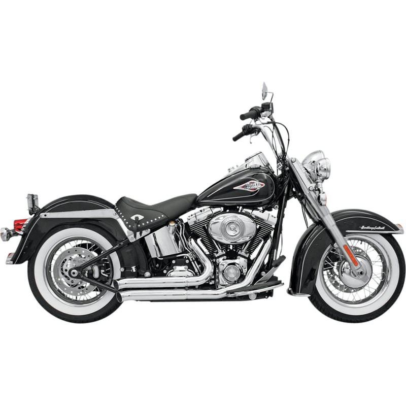 Bassani Xhaust Firepower Series 2-Into-2 Exhaust System - 12113D For Harley Softail 1986-2017