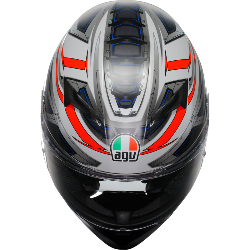 AGV K3 Space Helmet - Matte White/Red Fluo
