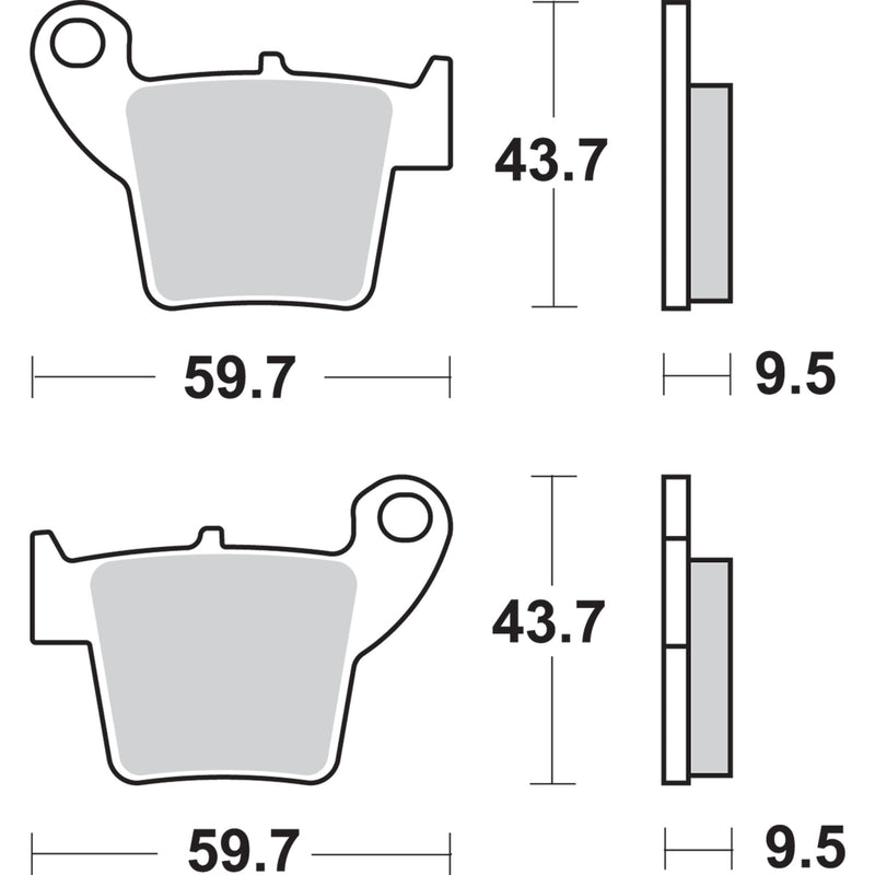 SBS 1721-1596 777SI SI Offroad Sintered Brake Pads Off-Road Sintered Brake Pads - CR